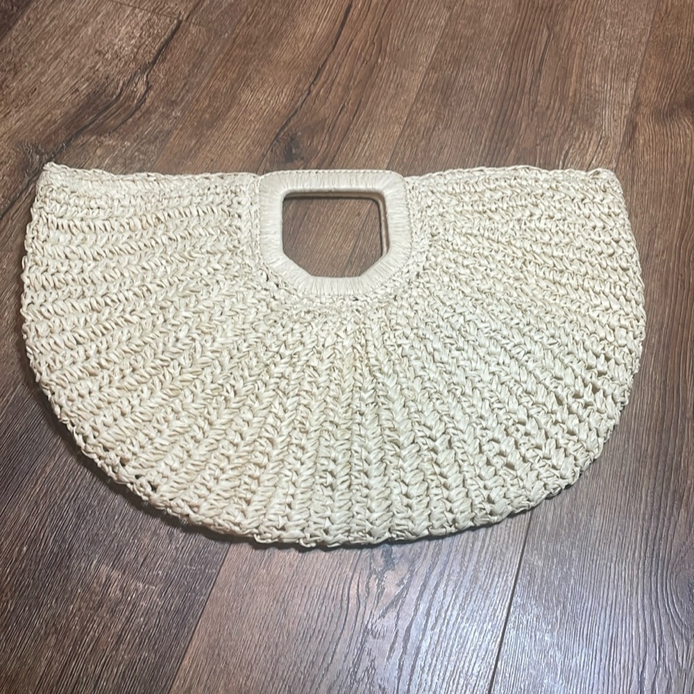 ⚡️Raffia handle handbag 17X12⭐️